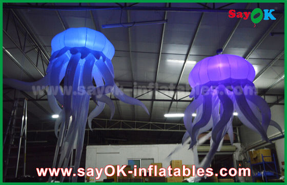 190T Nylon Cloth Jellyfish Inflatable Lighting Decoration With Led Light Party