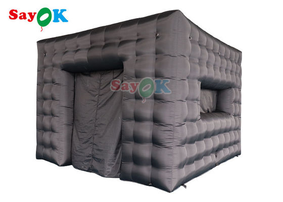 Commercial Black Color Inflatable Air Tent Rental Structure Exhibition Inflatable Cube Tent