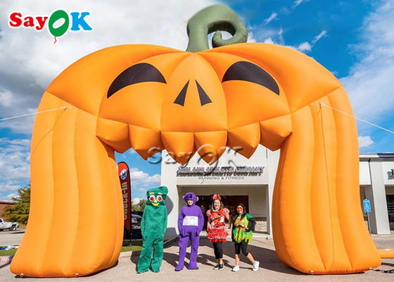 Customized Oxford Cloth 8x5mH Inflatable Pumpkin Archway