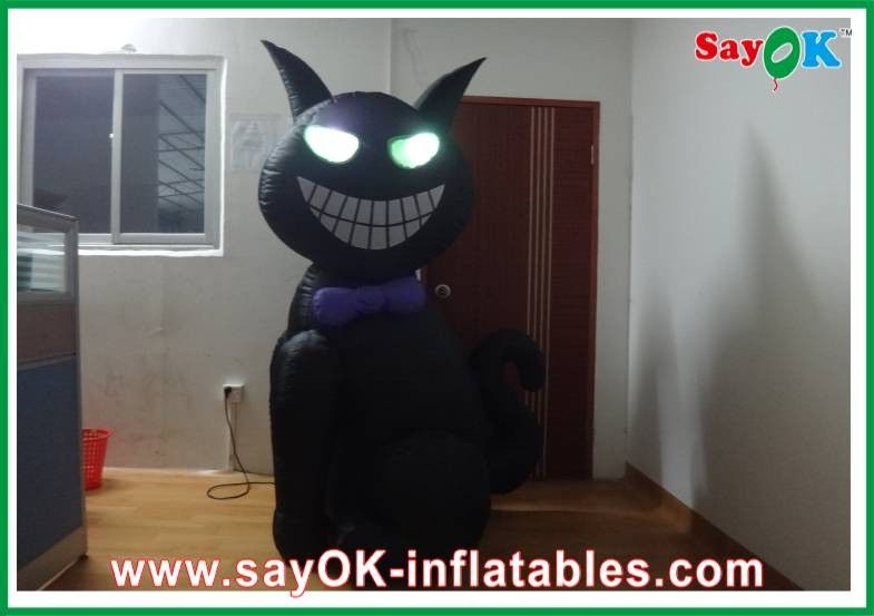 1m - 4m Inflatable Halloween Cat With Led-Lighting Bouncers Rentals