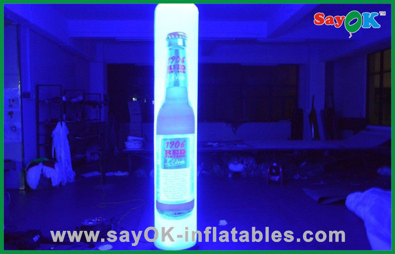 Promotional LED Inflatable Lighting Decoration Small Inflatable Pillar 2m Height