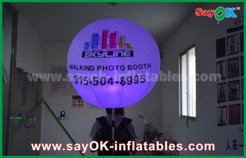 0.8m Diameter Oxford Cloth Inflatable Lighting Decoration , Inflatable Backpack