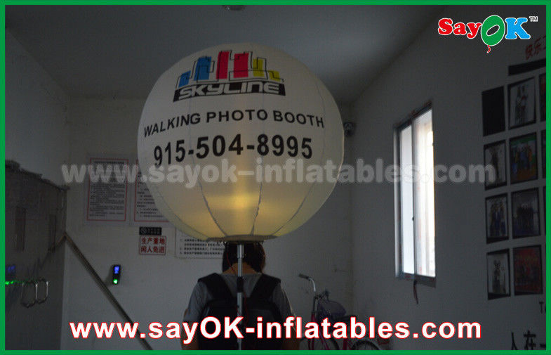 0.8m Diameter Oxford Cloth Inflatable Lighting Decoration , Inflatable Backpack