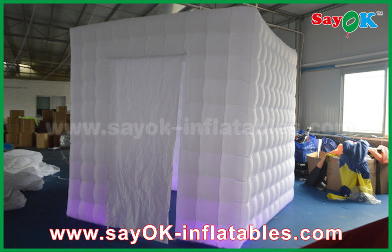 Inflatable Photo Studio Lighting 2.5m 1 Door Inflatable Cabin Photobooth Photo Booth Tent With Velcro Curtain