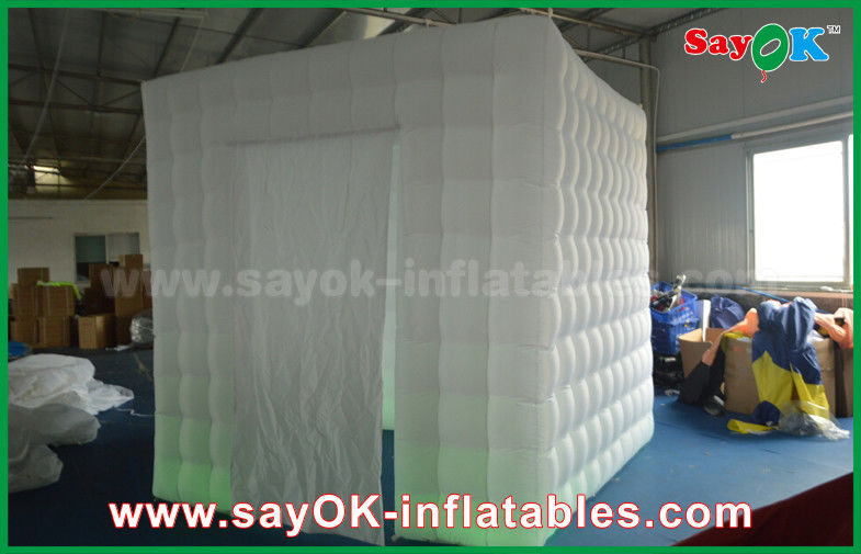 Inflatable Photo Studio Lighting 2.5m 1 Door Inflatable Cabin Photobooth Photo Booth Tent With Velcro Curtain
