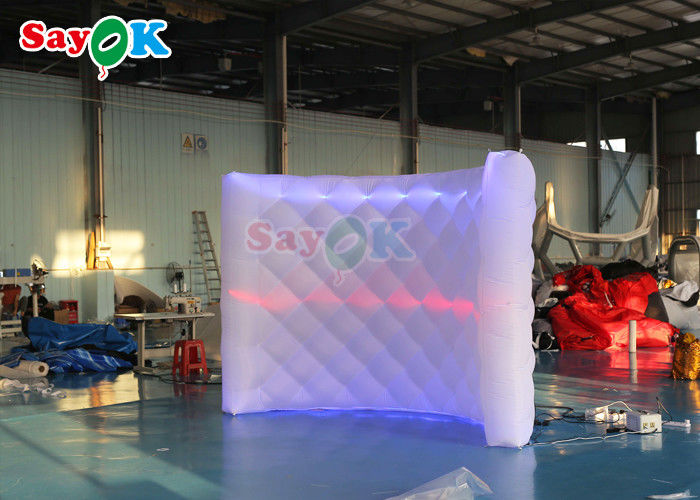 New Attractive Led Inflatable Wall Inflatable LED White Photo Booth Wall For Event