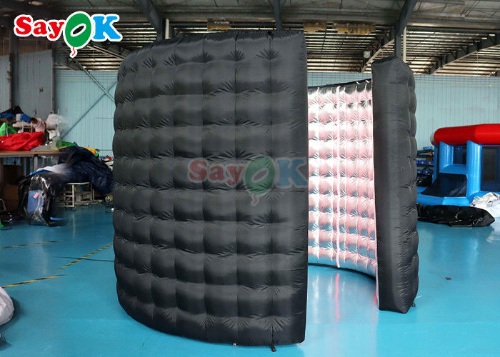 Custom Black Inflatable Photo Booth Party Events Blow Up Led 360 Photo Booth Enclosure