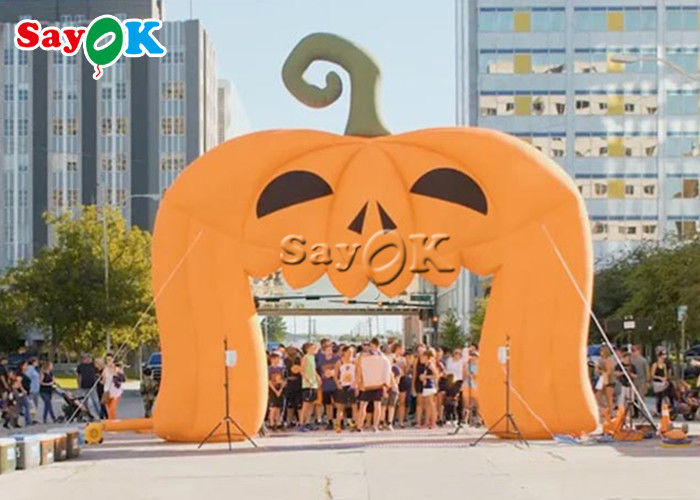 Customized Oxford Cloth 8x5mH Inflatable Pumpkin Archway