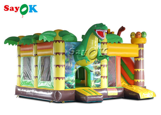 Đám công ty Dinosaur 5.3x5x3.4mH Bánh trượt thả hơi
