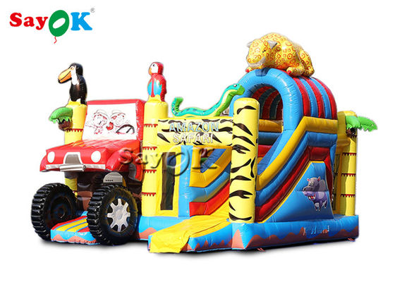 Động vật Combo Kids 5.5x5x4.4m Ngôi nhà nhấp nháy với trượt