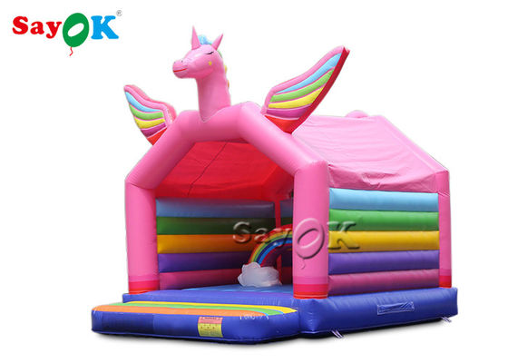5x4mH Princess Pink Rainbow Unicorn Tháp nhấp nén cho trẻ em