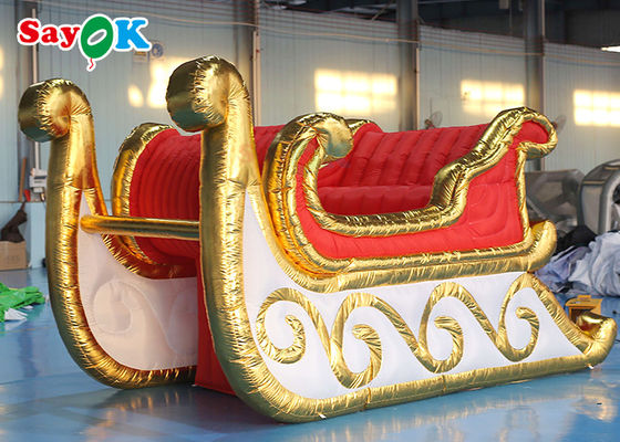 Lễ hội trang trí ngày lễ bơm hơi 4x2m Xe trượt tuyết Giáng sinh