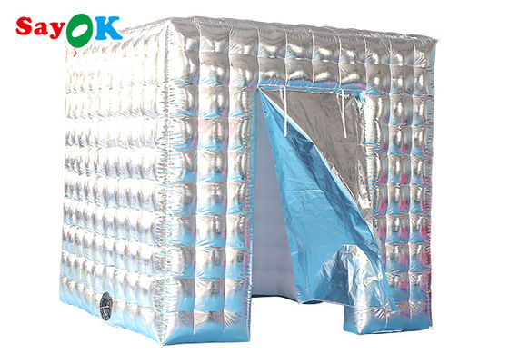 Quảng cáo Air Wall Inflable Photo Booth Điều khiển từ xa Màu trắng