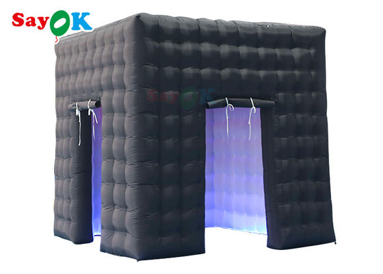 Trang trí sân khấu Gian hàng ảnh bơm hơi di động Bao vây Màu đen