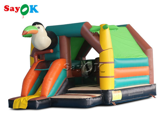 Màu sắc nhảy lâu đài Bouncy động vật chủ đề Woodpecker Bounce House Slide Combo