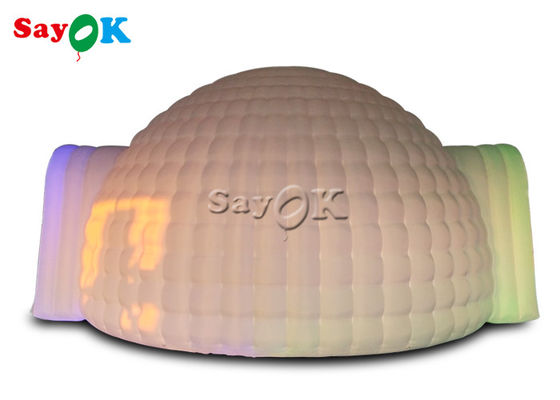 Lều Igloo bơm hơi Vải Oxford LED trắng Lều mái vòm bơm hơi cho sự kiện tiệc tùng