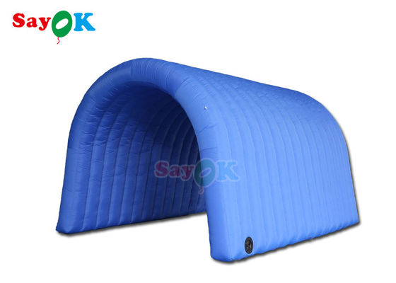 Lều cỏ bơm hơi 5x5x3mH Lều đường hầm bơm hơi màu xanh Vải Oxford cho triển lãm
