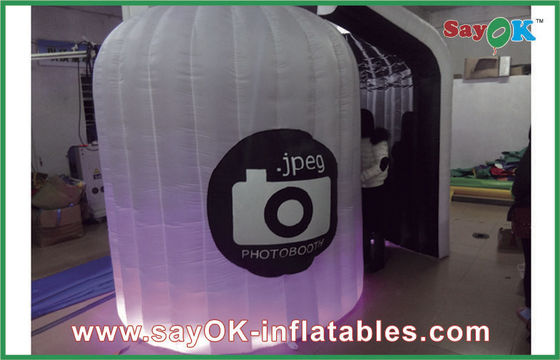 Inflatable Photo Studio Chiếu sáng di động Inflatable Photo Booth Logo In For Wedding