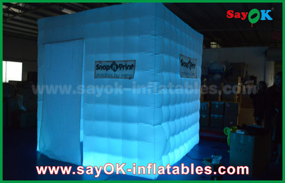 Tiệc bơm hơi Lều di động Led Cube Photo Booth Đạo cụ chống cháy