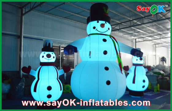 Oxford Cloth Bọc gió đồ trang trí Giant Christmas Snowman For Party