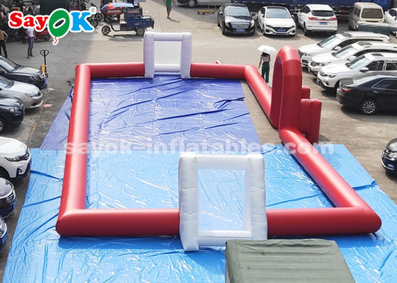 20 * 8m Đỏ PVC Bán bọc bơm chơi thể thao ngoài trời sân bóng đá
