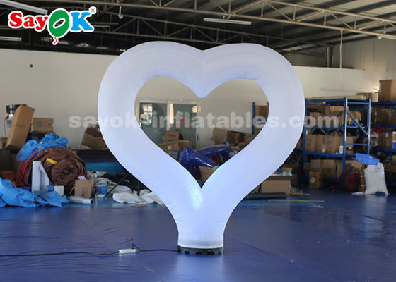 Trang trí ánh sáng bơm trắng Blow Up Heart For Engagement
