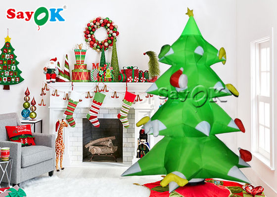 Thiết kế mới cây Giant Green Inflatable với những quả bóng trang trí và các ngôi sao