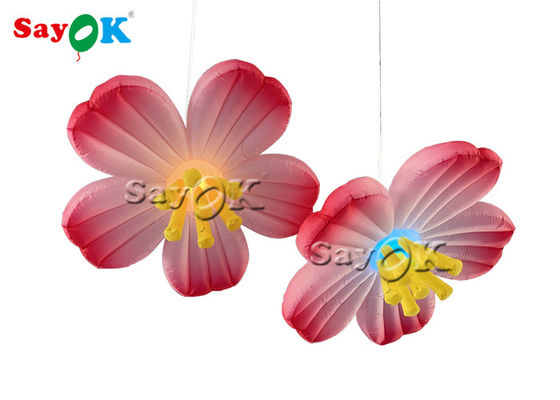 Trang trí treo màu hồng Oxford 1.5m hoa Led bơm