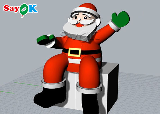 2m đồ trang trí lễ hội bơm lên Giáng sinh ngồi Santa
