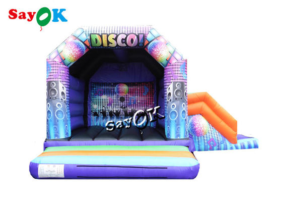 15x18ft Disco nổi Dome Bounce House với slide in kỹ thuật số