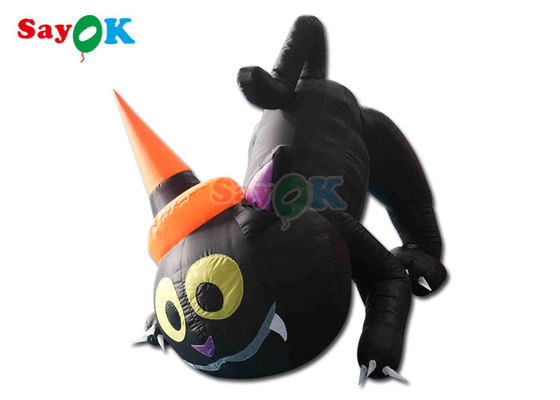 Mô hình động vật hoạt hình Halloween Mèo đen bơm lên trang trí sân Halloween