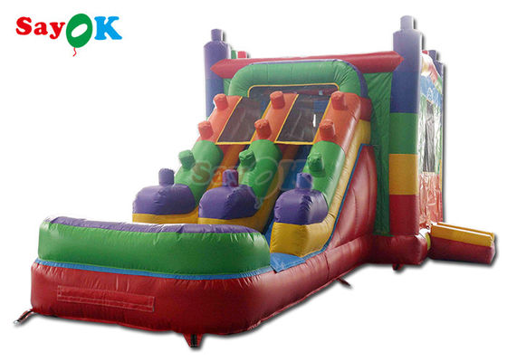 0.5mm PVC bơm Unicorn Bounce House Kids Bouncy Castle nhảy trượt mặt trăng