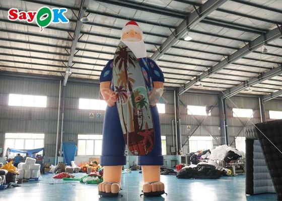 Mô hình trang trí Giáng sinh Hawaiian Bánh bơ Santa Claus Trên bãi biển Kích thước 7,6m