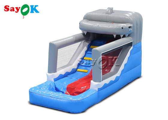Đồ trượt nhỏ có thể thổi hơi trẻ sơ sinh PVC có thể thổi hơi cá mập ướt và khô Đồ trượt cho công viên giải trí