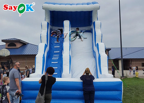 Bể bơi trẻ em slide bơm màu xanh và trắng bể bơi bơm bouncer slide / trẻ em bơm công viên nước