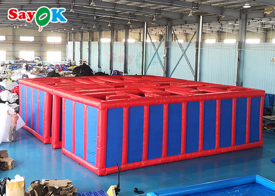 Trò chơi thể thao bơm hơi 9m 27ft Khóa học vượt chướng ngại vật ngoài trời Thổi lên mê cung Trò chơi bơm hơi cho trẻ em