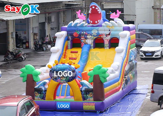Commercial Inflatable Slide Cartoon Pvc Inflatable Bouncer Slide Trẻ em Nhảy Lâu đài Điểm vui sướng Slide Khóa cản