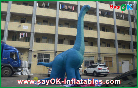 Dinosaur Giáng sinh bơm lên 10m Blue Dinosaur bơm lên lớn PVC chống nước Blow Up Nhân vật phim hoạt hình Rồng
