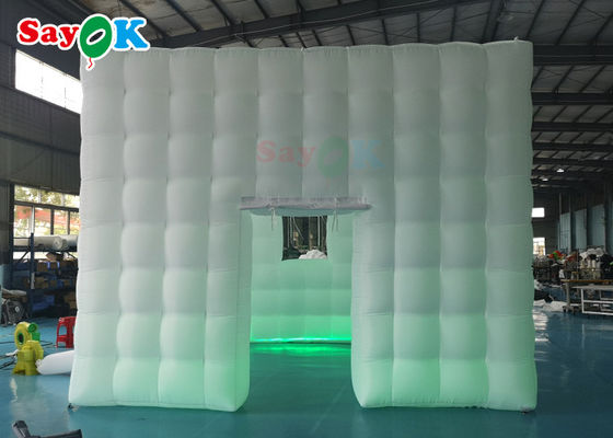 Custom Trại bơm hơi LED Oxford Trại bơm hơi cube Quảng trường Trung tâm tiệc tùng Marquee cho triển lãm