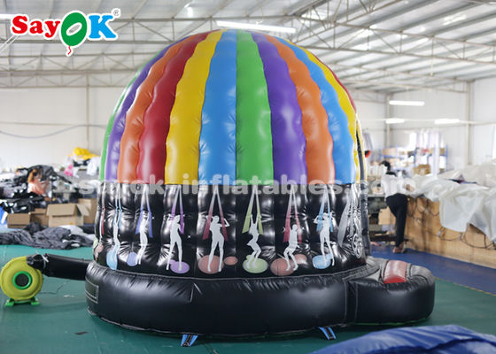 Lều ngoài trời bơm lên PVC Tarpaulin màu sắc bơm lên Disco Dome With Magic Led Light CE SGS ROHS