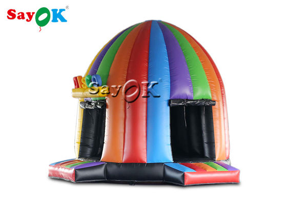 Khu vòm lều bơm lên 5x4x3.8mH Khu vòm disco bơm lên Lâu đài nhảy với ánh sáng ma thuật