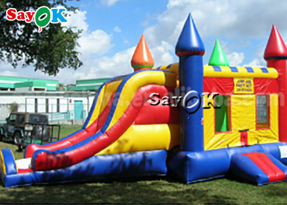 6*4m PVC Air Jumping Bouncing Castles With Slide Thương mại bơm lên cho trẻ em