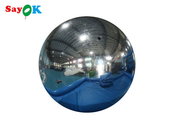 Quả bóng gương vàng tùy chỉnh PVC lớn bạc bóng gương bơm khổng lồ kính trang trí hình cầu